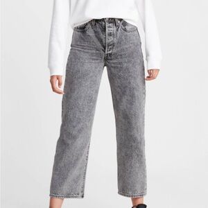 Levi’s Ribcage straight acid wash jeans